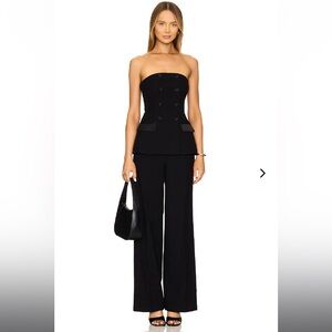 Lovers & Friends Helena Jumpsuit Black Sz L